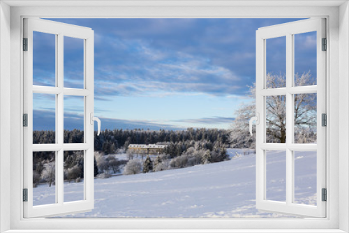 Fototapeta Naklejka Na Ścianę Okno 3D - Vogelsberg im Winter 