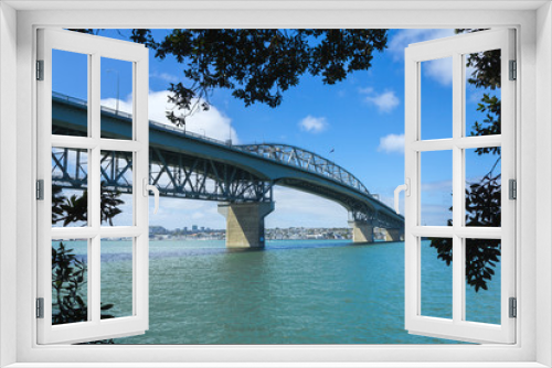 Fototapeta Naklejka Na Ścianę Okno 3D - View to the Harbour Bridge from Northcote Point Auckland