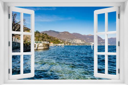 Fototapeta Naklejka Na Ścianę Okno 3D - View on Lake Como and Alps in Italy Lombardy