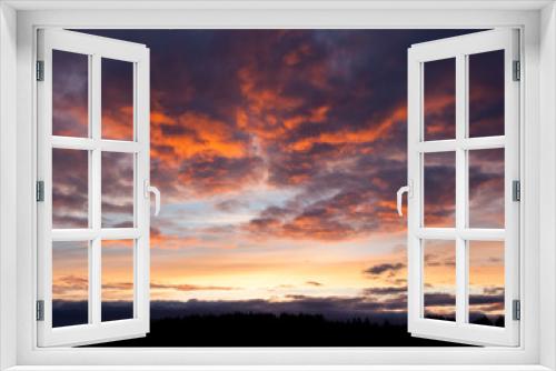 Fototapeta Naklejka Na Ścianę Okno 3D - Vivid sunset sky landscape