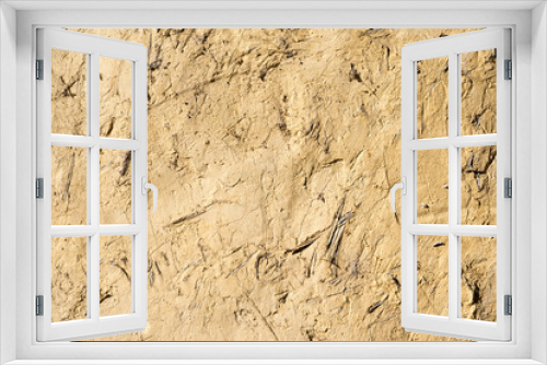 Fototapeta Naklejka Na Ścianę Okno 3D - Wall brown soil