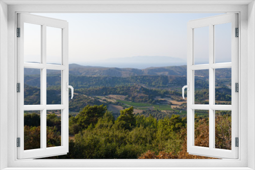 Fototapeta Naklejka Na Ścianę Okno 3D - Landscape of interior of Rhodes island, Greece