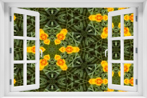 Fototapeta Naklejka Na Ścianę Okno 3D - Abstract decorative flower background. Seamless colorful pattern