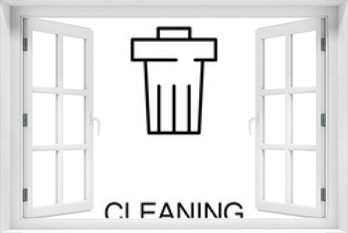 Fototapeta Naklejka Na Ścianę Okno 3D - Cleaning flat icon