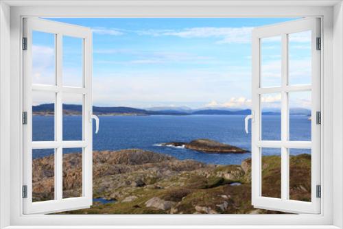 Fototapeta Naklejka Na Ścianę Okno 3D - Beautiful sunshine day overlooking the sea west of Norway