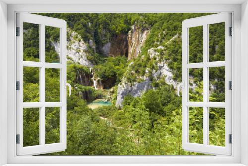Fototapeta Naklejka Na Ścianę Okno 3D - Top view of Plitvice Lakes, Croatia