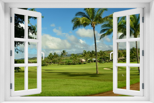 Fototapeta Naklejka Na Ścianę Okno 3D - Hawaii, Kauai resort near Poipu