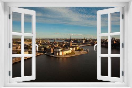 Fototapeta Naklejka Na Ścianę Okno 3D - Aerial view of the old town (Gamla Stan) of Stockholm, Sweden