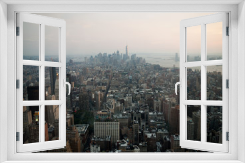 Fototapeta Naklejka Na Ścianę Okno 3D - Manhattan From Above