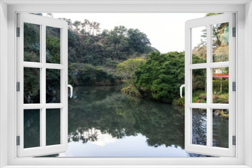 Fototapeta Naklejka Na Ścianę Okno 3D - cheonjiyeon waterfall