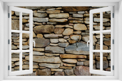 Fototapeta Naklejka Na Ścianę Okno 3D - Rustic Stone Wall