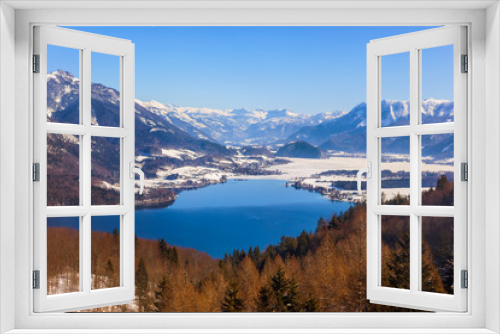 Fototapeta Naklejka Na Ścianę Okno 3D - Mountains ski resort St. Gilgen Austria