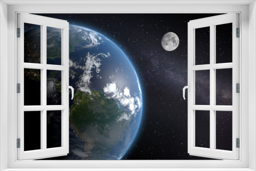 Fototapeta Naklejka Na Ścianę Okno 3D - Earth and Space