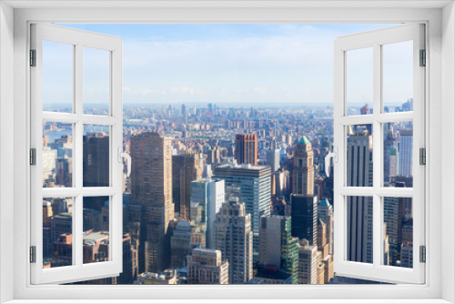 Fototapeta Naklejka Na Ścianę Okno 3D - Manhattan with Empire State Building panorama