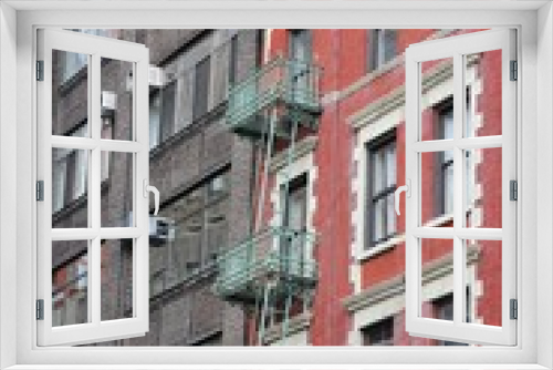 Fototapeta Naklejka Na Ścianę Okno 3D - Fire escape in New York