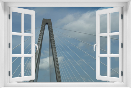Fototapeta Naklejka Na Ścianę Okno 3D - Suspension Bridge Tower