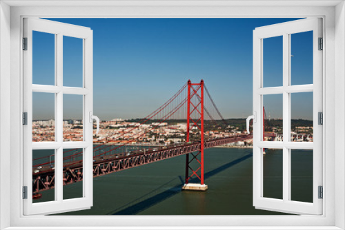 Fototapeta Naklejka Na Ścianę Okno 3D - 25th of April Bridge of Lisbon