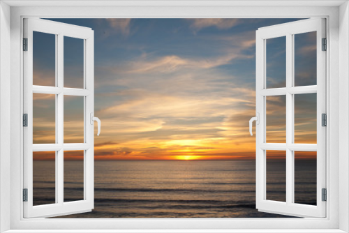 Fototapeta Naklejka Na Ścianę Okno 3D - Sunset at Manhattan Beach, Half Moon Bay, California