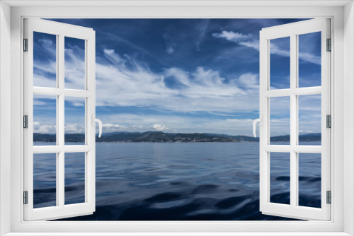 Fototapeta Naklejka Na Ścianę Okno 3D - Blue Sea of Mediterranean with Beatiful Clouds