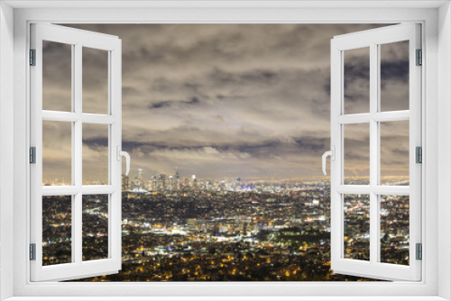 Fototapeta Naklejka Na Ścianę Okno 3D - Los Angeles City Night View