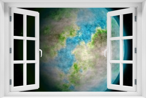 Fototapeta Naklejka Na Ścianę Okno 3D - Realistic earth like planet texture