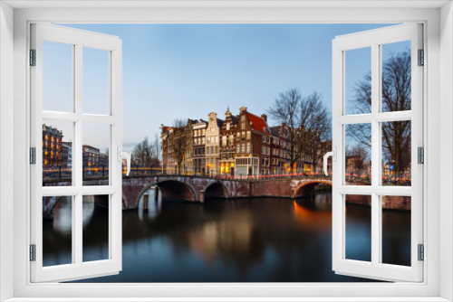 Fototapeta Naklejka Na Ścianę Okno 3D - Canals of Amsterdam