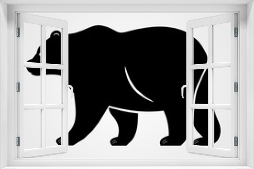 Fototapeta Naklejka Na Ścianę Okno 3D - Bear icon on a white background