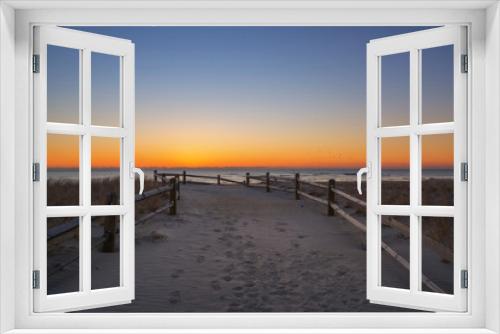 Fototapeta Naklejka Na Ścianę Okno 3D - Dawn colors at Strathmere Beach New Jersey