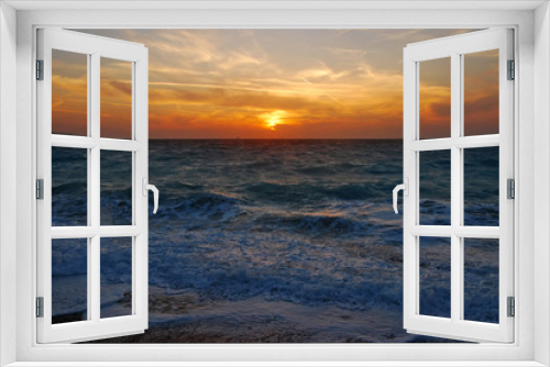 Fototapeta Naklejka Na Ścianę Okno 3D - Sunset in the Aegean Sea