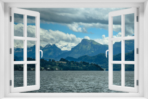 Fototapeta Naklejka Na Ścianę Okno 3D - View of Lake Lucerne in summer season, Switzerland