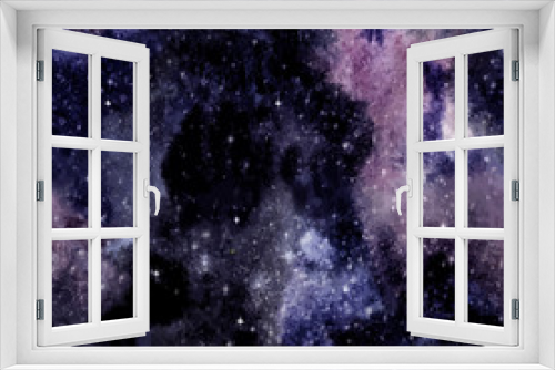 Fototapeta Naklejka Na Ścianę Okno 3D - Seamless universe pattern