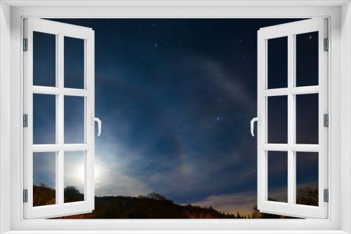 Fototapeta Naklejka Na Ścianę Okno 3D - Moon at Night