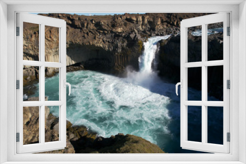 Fototapeta Naklejka Na Ścianę Okno 3D - Aldeyjarfoss - a waterfall in the river Skjalfandafljot in northern Iceland