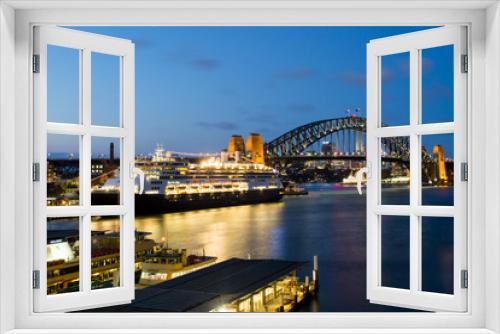 Fototapeta Naklejka Na Ścianę Okno 3D - Sydney Harbour At Dusk