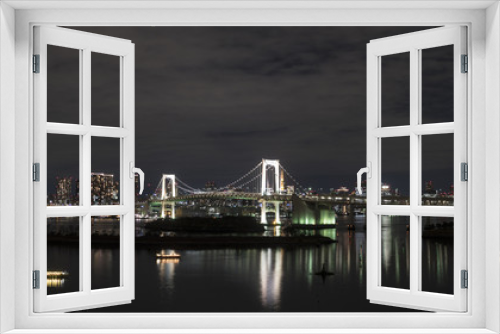 Fototapeta Naklejka Na Ścianę Okno 3D - 東京夜景（お台場からの風景）