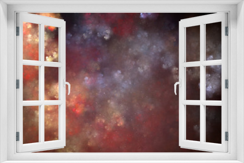 Fototapeta Naklejka Na Ścianę Okno 3D - Fractal Pink Clouds - Fractal Background