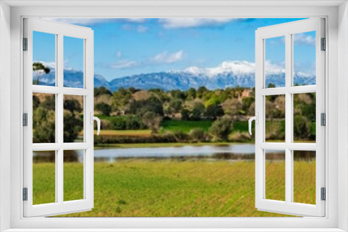 Fototapeta Naklejka Na Ścianę Okno 3D - Spanien Landschaft Natur Dorf Gebirge Panorama 