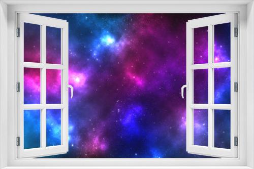Fototapeta Naklejka Na Ścianę Okno 3D - Buntes Farbspiel durch Astronomischen Nebel.