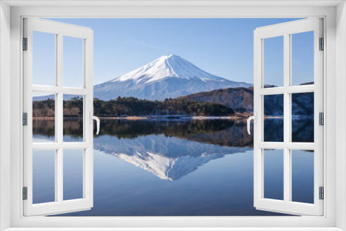 Fototapeta Naklejka Na Ścianę Okno 3D - Mt.Fuji at Lake Kawaguchiko in winter