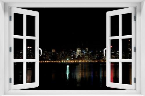 Fototapeta Naklejka Na Ścianę Okno 3D - NYC Midnight landscape