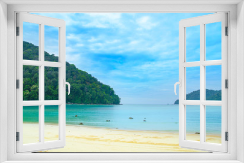 Fototapeta Naklejka Na Ścianę Okno 3D - koh surin island blue sea and sand beach