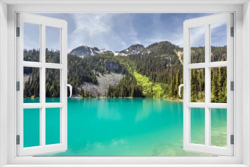 Fototapeta Naklejka Na Ścianę Okno 3D - Turquoise water of Middle Joffre Lakes, BC, Canada