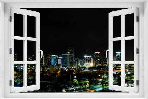 Fototapeta Naklejka Na Ścianę Okno 3D - Miami skyline