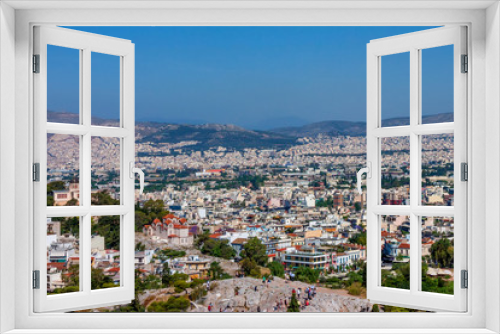 Fototapeta Naklejka Na Ścianę Okno 3D - View of Athens in Greece
