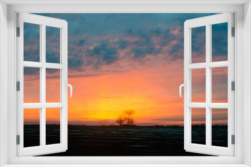 Fototapeta Naklejka Na Ścianę Okno 3D - Abendhimmel
