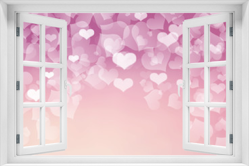 Fototapeta Naklejka Na Ścianę Okno 3D - love abstract background heart colorful pink white