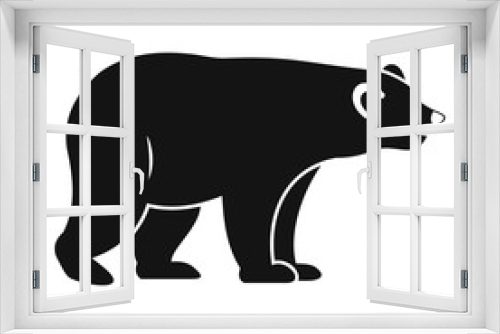Fototapeta Naklejka Na Ścianę Okno 3D - Wild bear icon, simple style