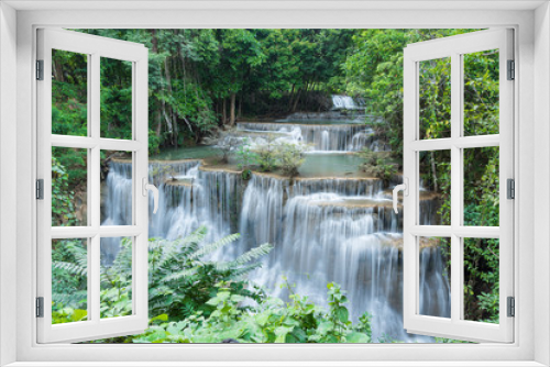 Fototapeta Naklejka Na Ścianę Okno 3D - Huay Mae Kamin Waterfall Park