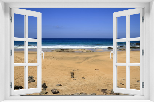 Fototapeta Naklejka Na Ścianę Okno 3D - Scenic view El Cotillo beach on Fuerteventura, Canary Islands