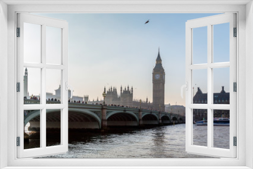 Fototapeta Naklejka Na Ścianę Okno 3D - Westminster Bridge and Big Ben